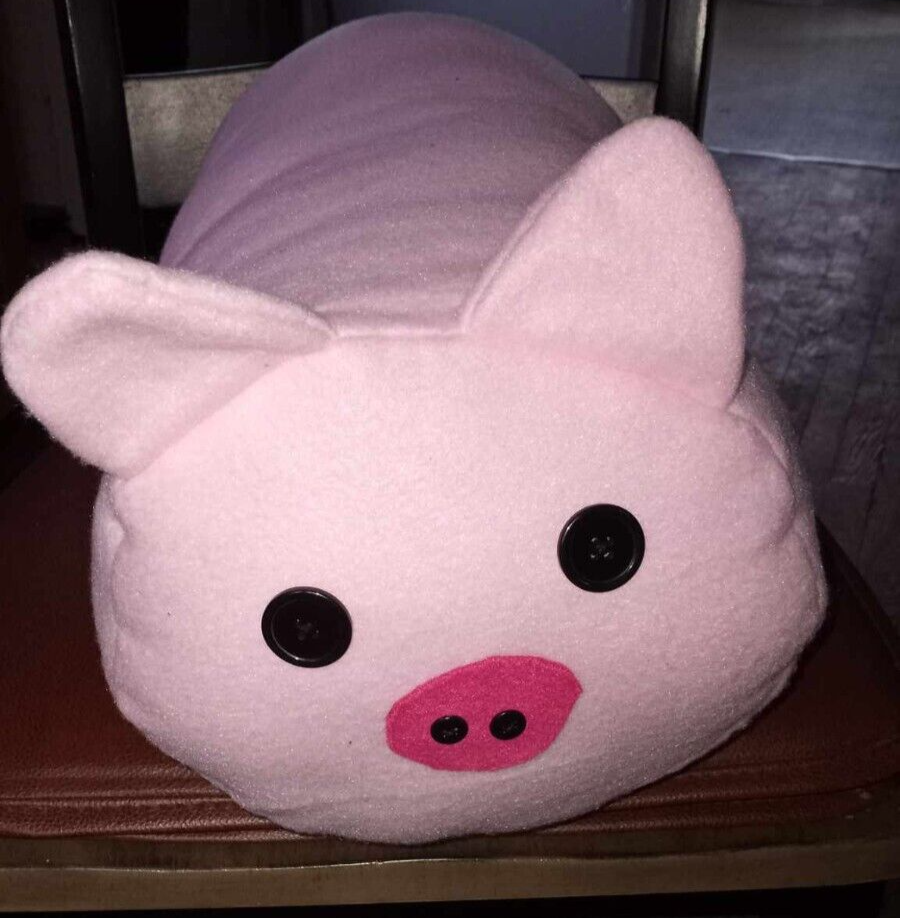Fleece Pig Log Pillow Без бренда