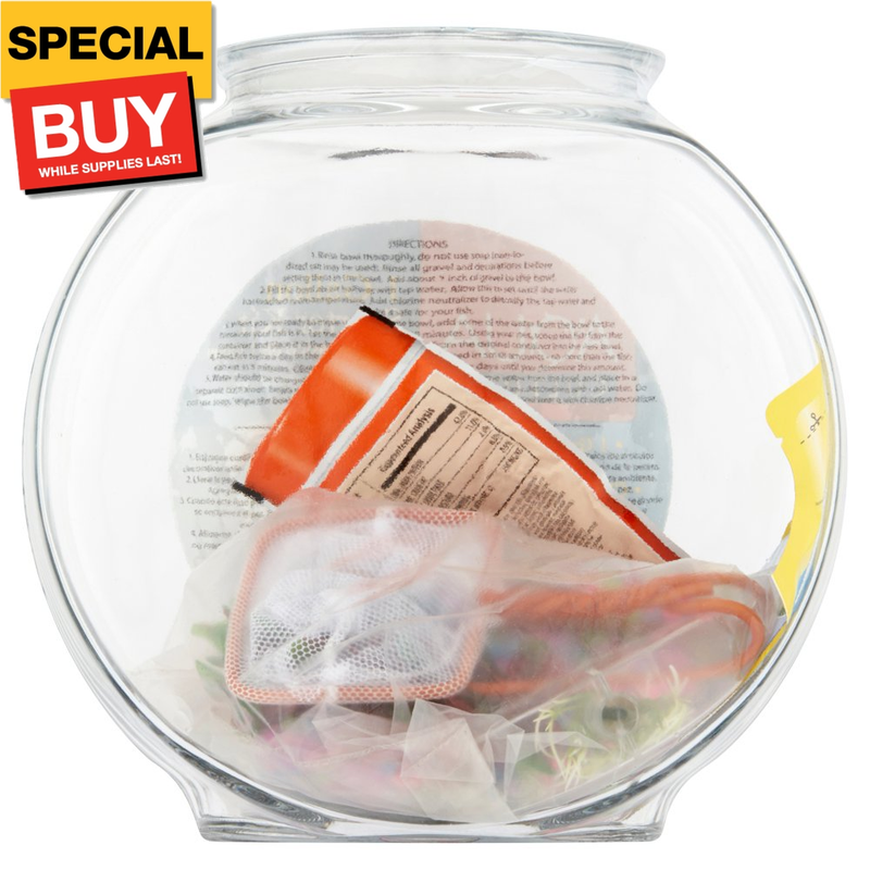 Aqua Culture Premium 1Gallon Fish Bowl Starter Kit Does not apply