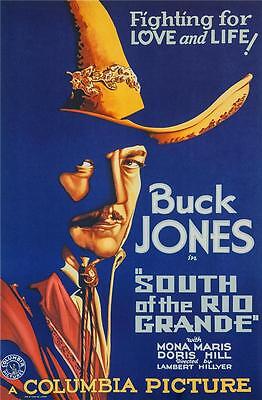 South of the Rio Grande Buck Jones Vintage Movie Poster Lithograph S2 Art Без бренда