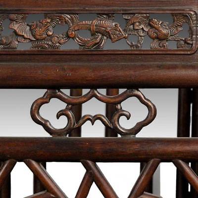RARE ANTIQUE CHINESE CANOPY BED CARVED HARDWOOD FURNITURE CHINA 19TH C.  Без бренда - фотография #6
