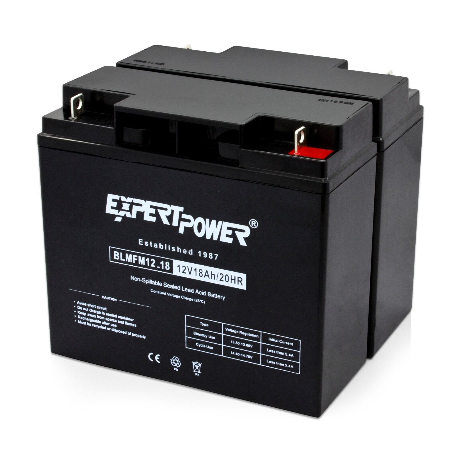 2 EXP12180 12V 18AH Battery for APC SmartUps 1400 1500 [Replacement for UB12180] ExpertPower EXP12180 - фотография #3