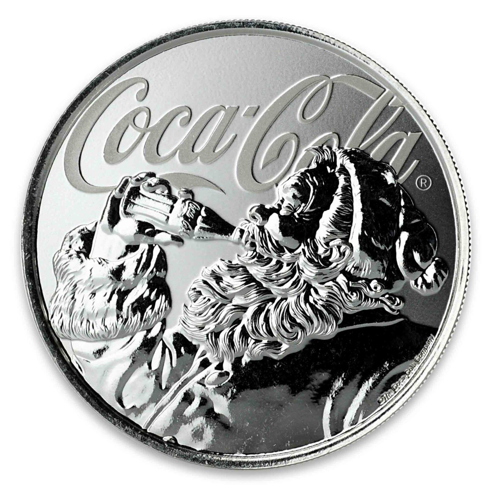 2019 1oz .999 Silver Coca-Cola® Holiday Coin - Limited Mintage Collectible #A465 Без бренда - фотография #3