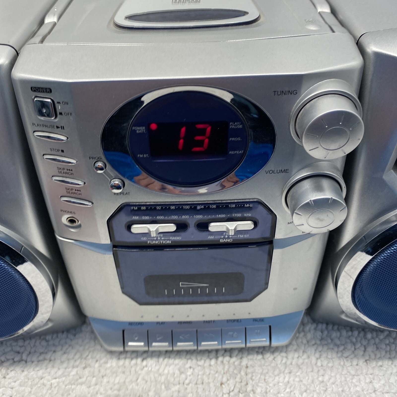 Vintage Durabrand Boombox AM/FM Cassette Compact Disc Portable Stereo CD-1493 Durabrand DOES NOT APPLY - фотография #10