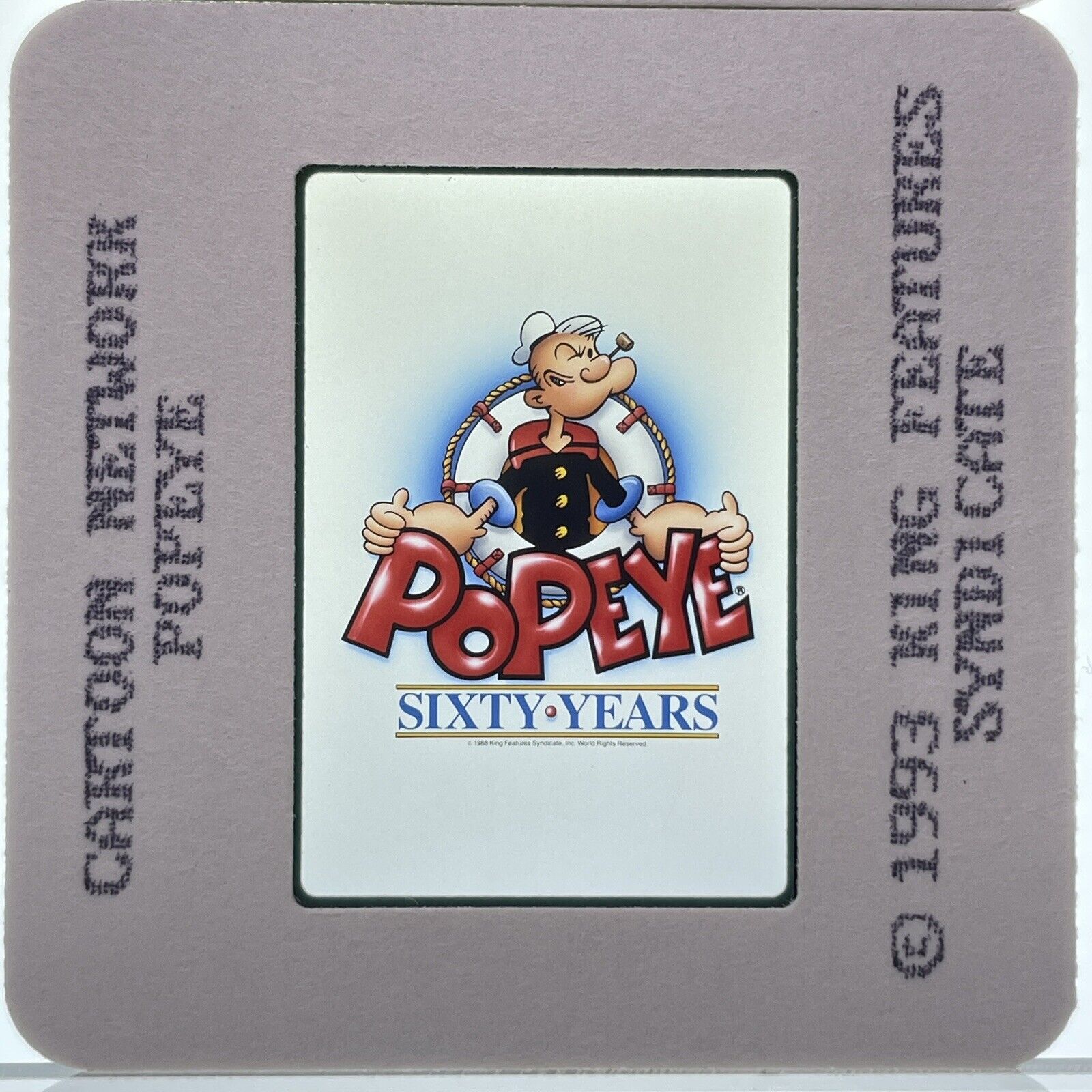 Popeye 35mm Slides Animated Cartoon Network 60 years Vintage Promo Lot of 2 Без бренда - фотография #2