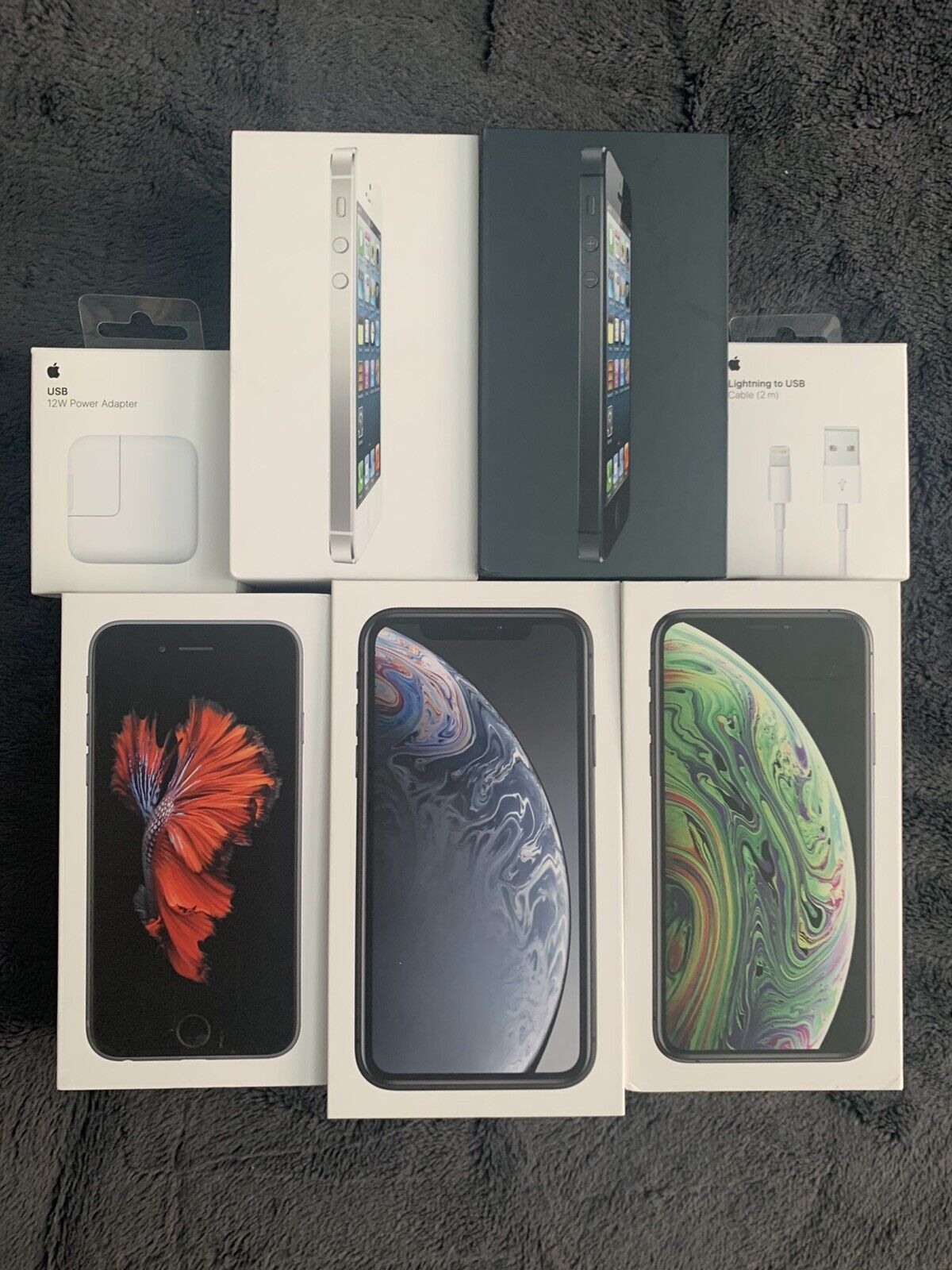 Apple Product Empty Boxes Only iPhone XS 6S XR 5 Black White Fast Free Ship Apple