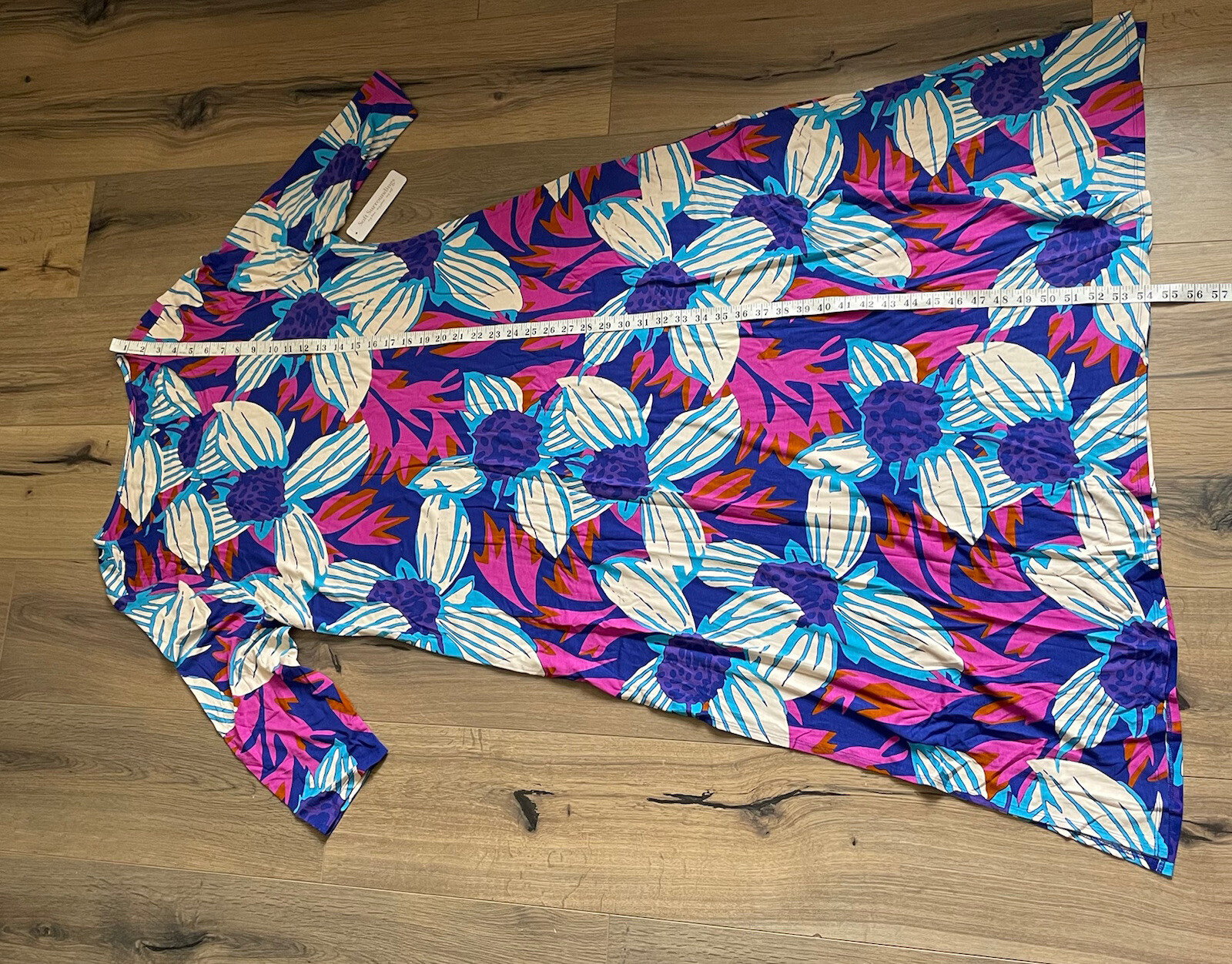 NWT SOFT SURROUNDINGS Serena Maxi Dress Size 1X Stretch Floral Side Slits Soft Surroundings 2ET68-90601 - фотография #8