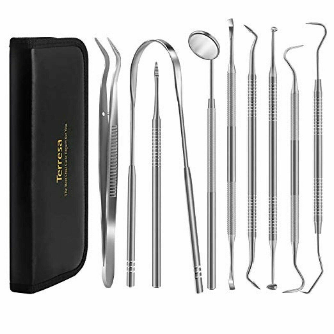 Dental Tooth Cleaning Kit Dentist Scraper Pick Tool Calculus Plaque Flos Remover TERRESA Does Not Apply - фотография #2