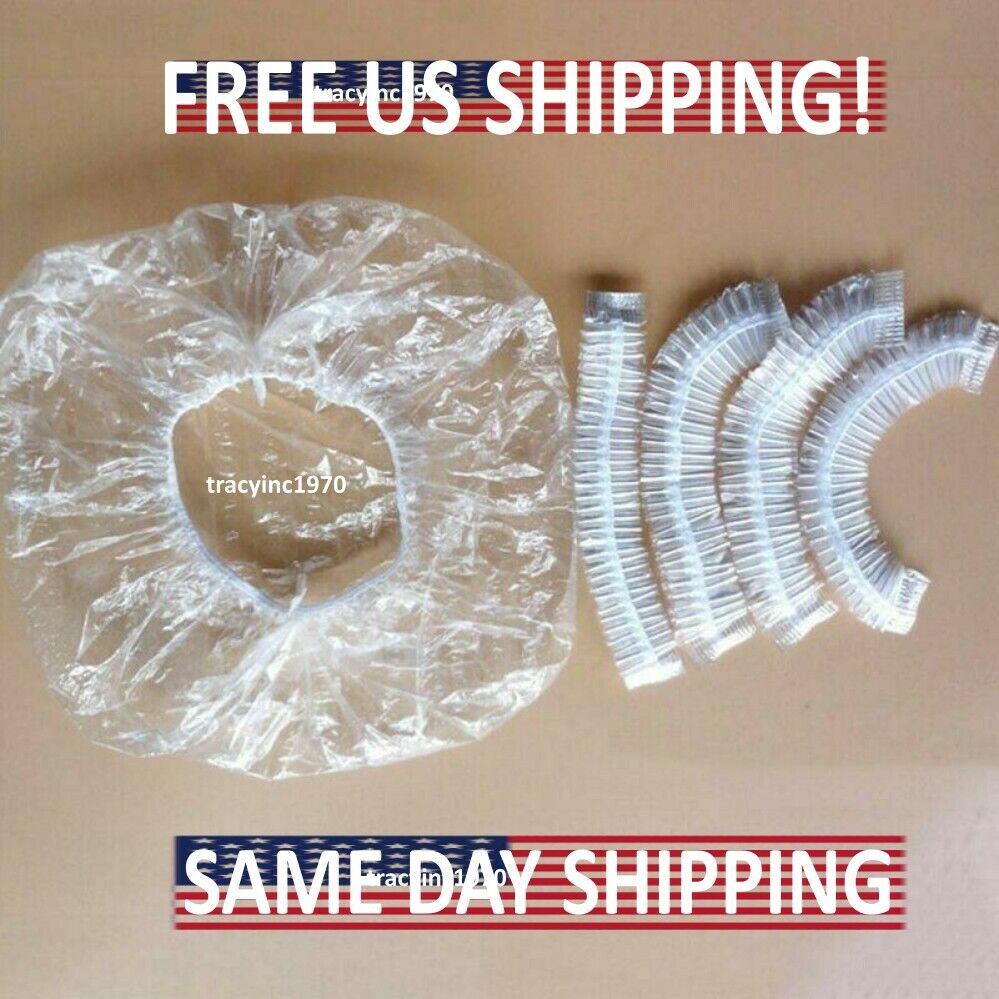 5+ Disposable Hotel/Home Shower Bath Clear Hair Elastic Caps FAST FREE US SHPPIN Unbranded n/a