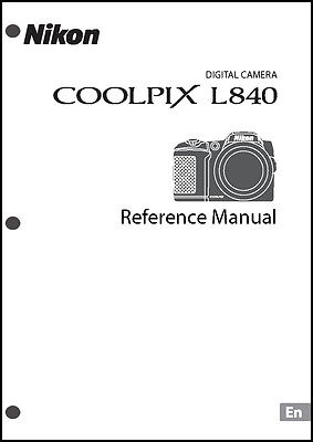 Nikon CoolPix L840 Digital Camera User Guide Instruction  Manual Nikon