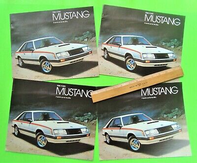 Lot/4 1980 FORD MUSTANG BIG DLX COLOR BROCHURES Ea 20-pg COBRA Mustang Ghia XLNT Без бренда
