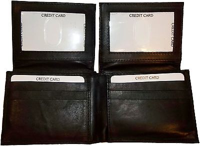 Lot of 3. Man's Wallet. Bi fold Leather Wallet 12 Credit Cards 2 IDs Suede lined Unbranded - фотография #5