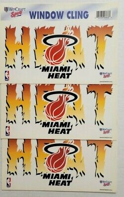NBA Miami Heat Window Cling, NEW (Lot of 3 Clings) Без бренда - фотография #2