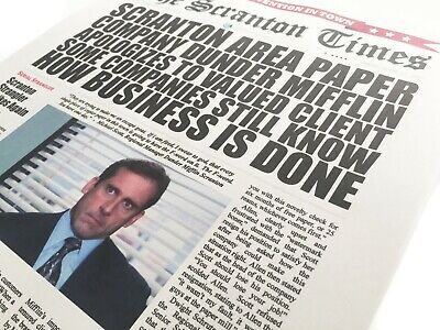The Office Scranton Times Newspaper Headline Poster Dunder Mifflin Без бренда - фотография #3