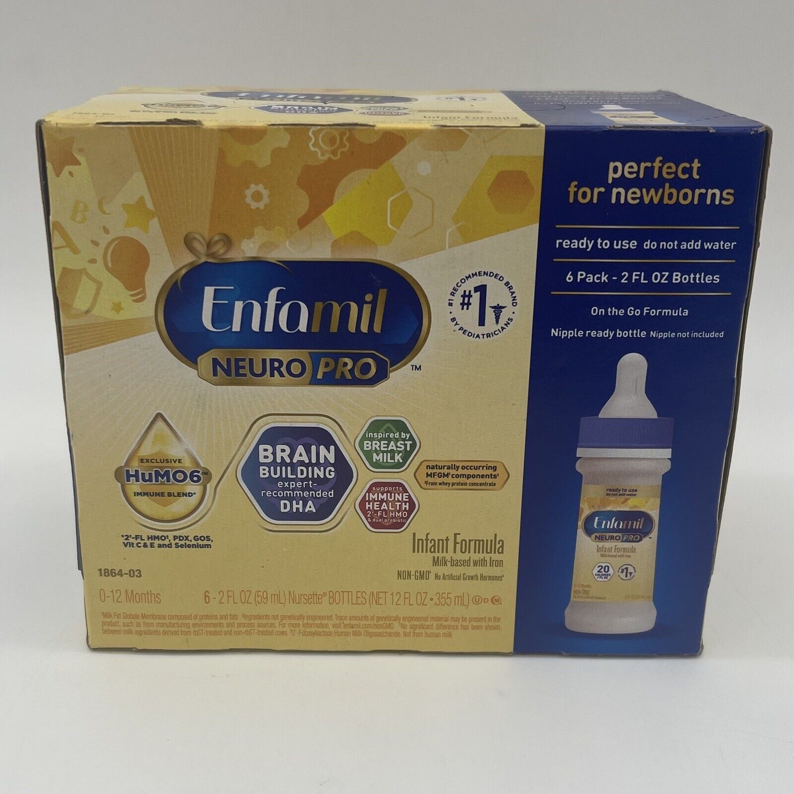 Enfamil NeuroPro Ready to Use Baby Infant Formula 6 Pack 2 Oz Exp 07/01/2024 Enfamil NOT SPECIFIED