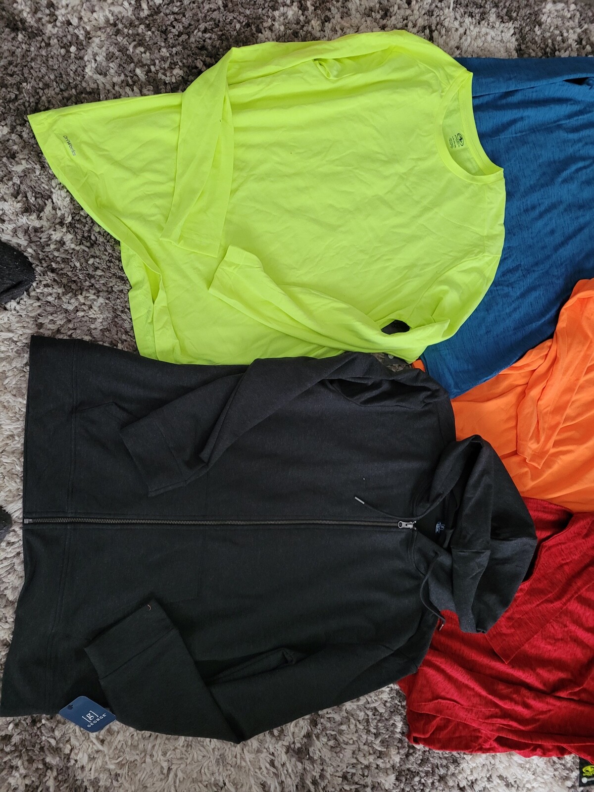 NEW LOT/5 SHIRTS, SWEATSHIRTS MENS L GEORGE ATHLETICWORKS, ETC George - фотография #2