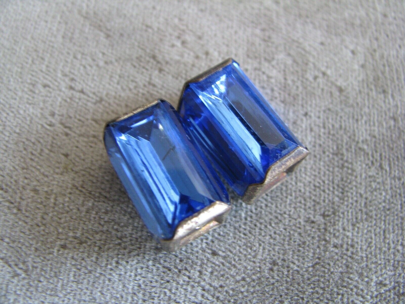 Pr Rare Vintage Channel Set Crystal Beads Blue 16x10m Без бренда - фотография #2