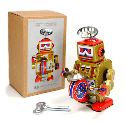 SET OF 3 TIN TOY ROBOT Walking Wind Up Metal SPACE AGE NEW Retro Little Giant Unbranded Does Not Apply - фотография #8
