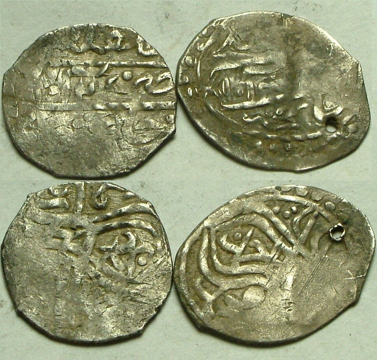 Lot 2 rare original authentic Islamic Arabic silver Dirhem coins Ottoman Empire Без бренда