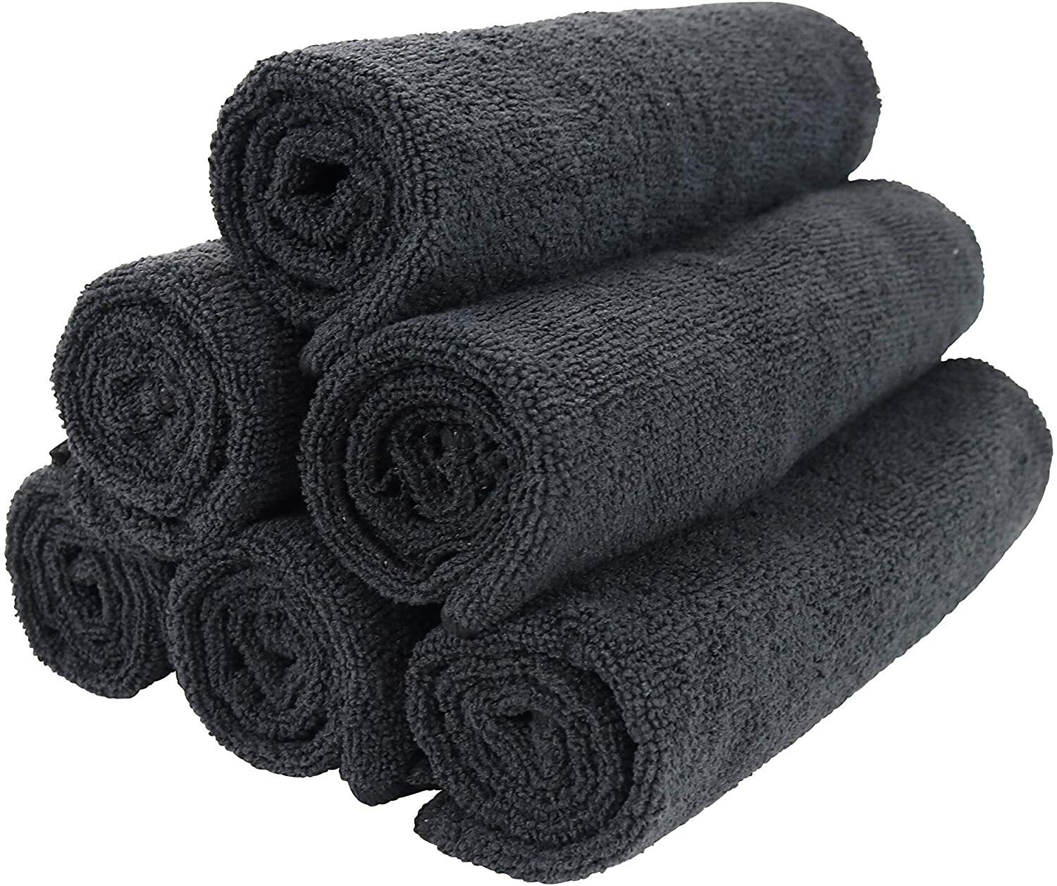 24 Pack of Microfiber Salon Towels - Bleach Safe - Black 16 x 27 - Stylist Towel Arkwright Does Not Apply - фотография #3
