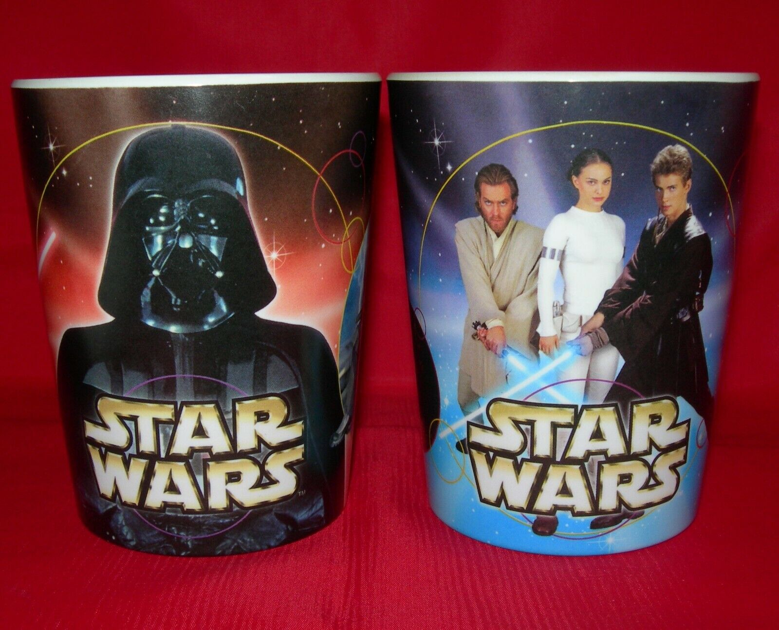 Star Wars lot 2 CUPS Tumblers 2002 GMI Cereal Promotion Mail away Star Wars