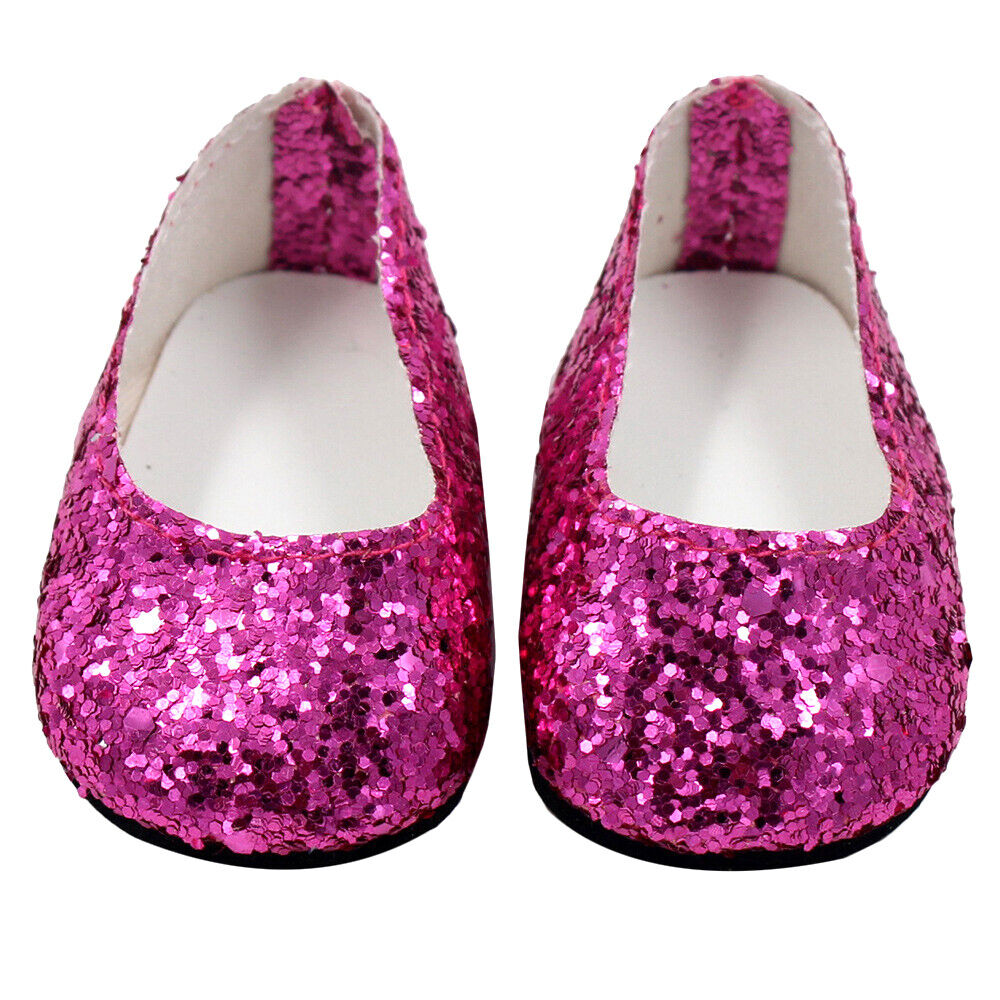 6 Pairs Doll Shoes Set Fit 18'' Doll Adorable Glitter Princess Shoe Xmas Gift Unbranded Does not apply - фотография #12