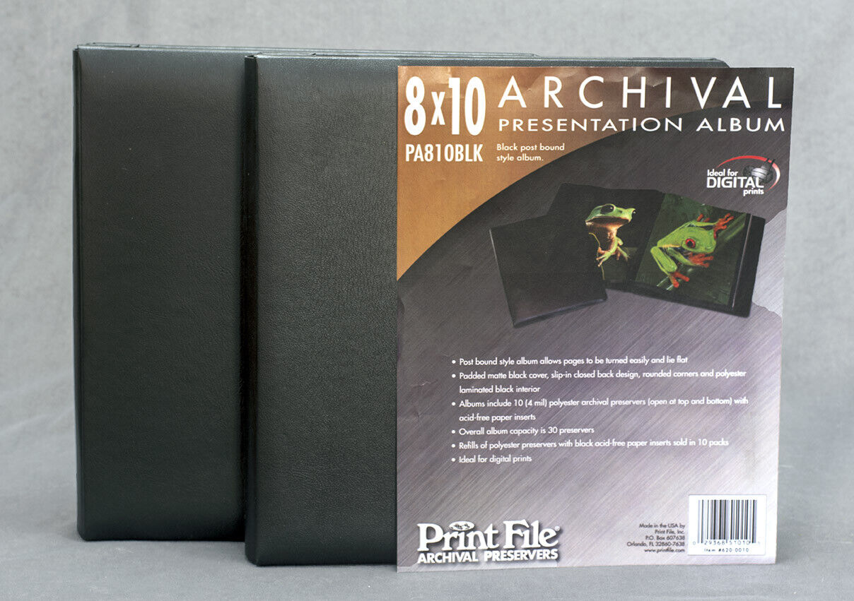 Two NEW 8X10 PrintFile Archival Presentation Albums Print File #620-0010