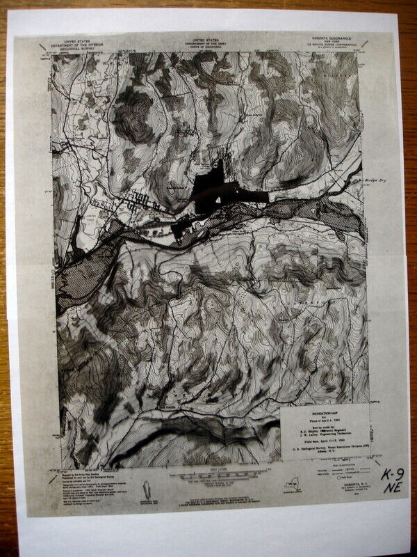 Vtg 1960 Flood Inundation Maps /Topos Negatives Hudson Mohawk Susq. Seneca R. NY Без бренда - фотография #9