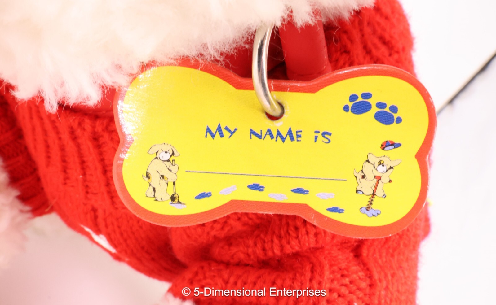 BUILD-A-BEAR Workshop White MALTESE Puppy DOG Red Sweater 14" Plush NEW w/Tags Build-A-Bear Workshop - фотография #8