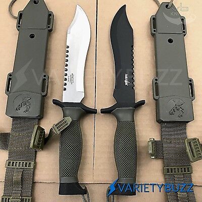 2 PC TACTICAL SURVIVAL Rambo Hunting KNIFE Army Bowie + SHEATH | 12" FIXED BLADE Survivor - фотография #6