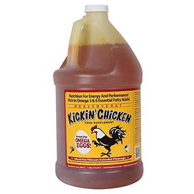 HealthyCoat Kickin Chicken Feed Supplement Gallon. Plumage Skin Molting Healthy Coat