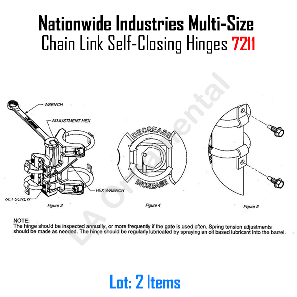 Nationwide Industries Multi-Size Chain Link Self-Closing Hinges 7211 (One Pair) nationwide industries CL-7211-GY - фотография #5
