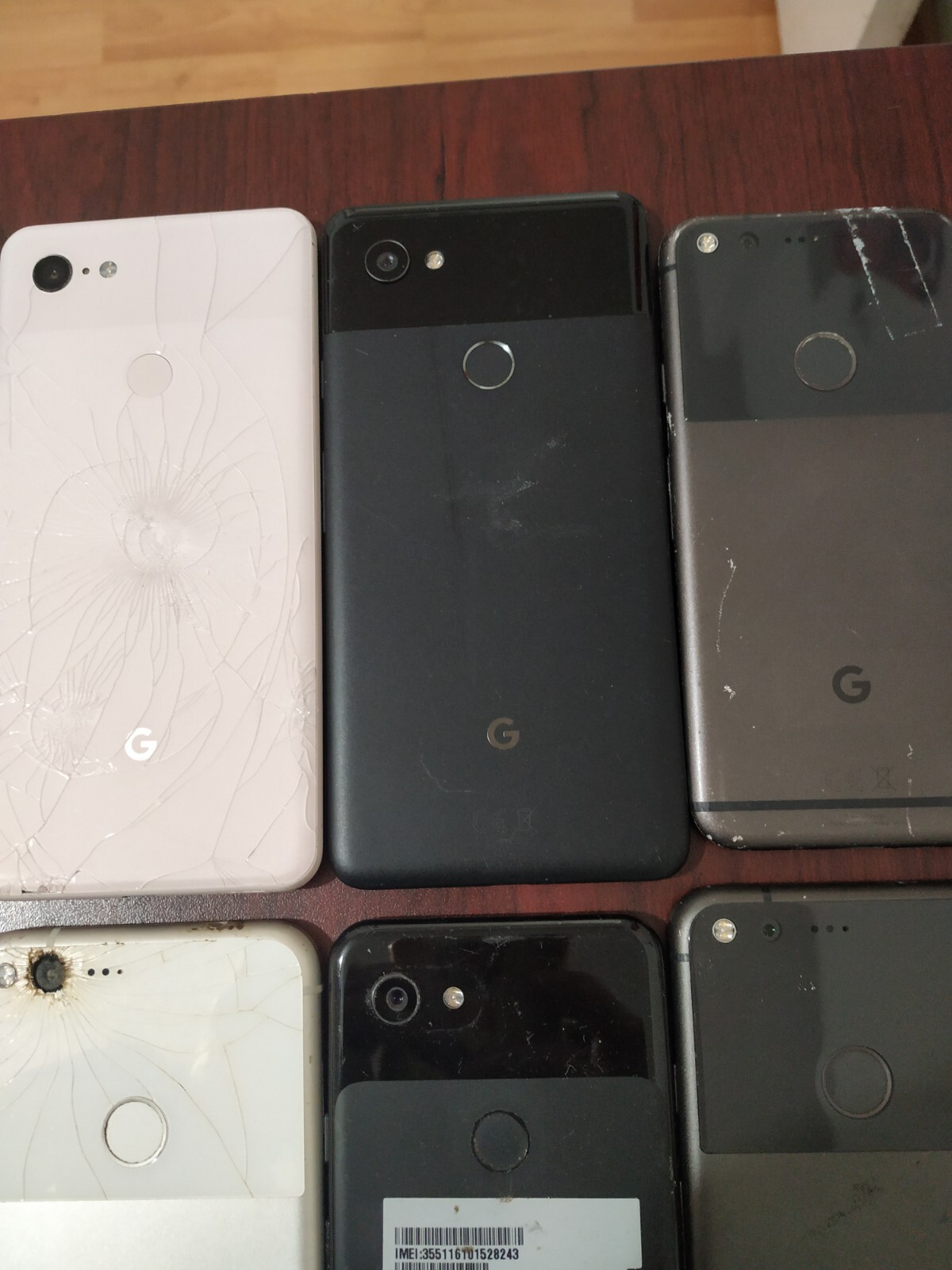 Lot of 7 Google Pixel mix model White  /black for parts Google Google Pixel - фотография #3