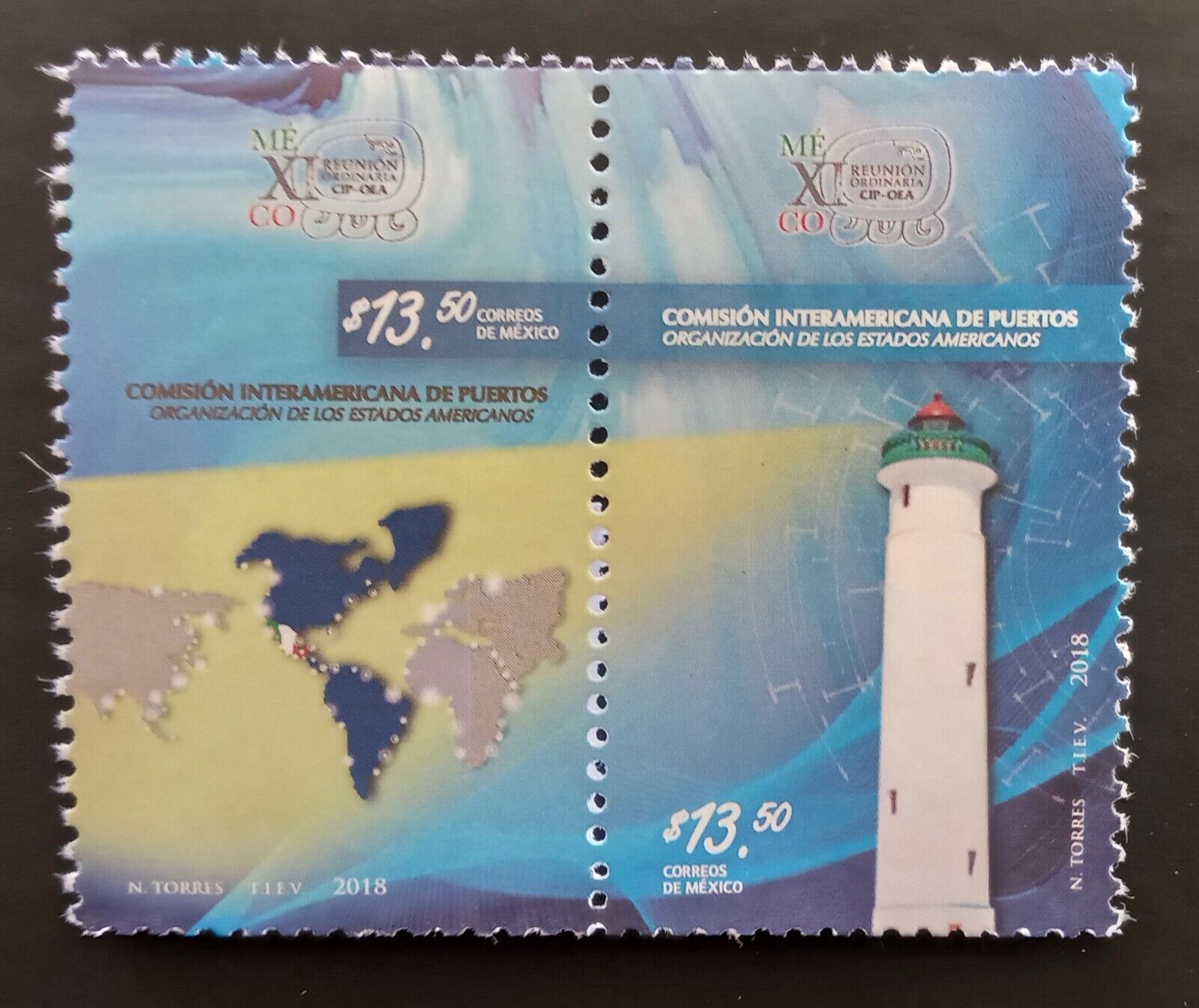 Mexico stamp MNH 2018 CIP OEA, look thoroughly scan, combine shipping Без бренда