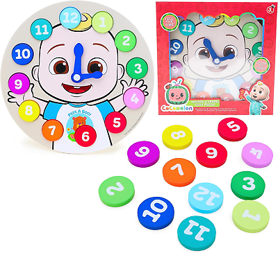 Toyland® Cocomelon Wooden Learning Clock Puzzle - Learn to Tell The Time - Toys Toyland Not Applicable