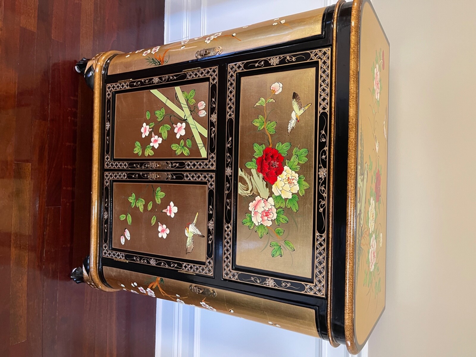 Oriental furniture Bar Cabinet Chinese gold lead lacquer  ORIENTAL FURNITURE - фотография #10