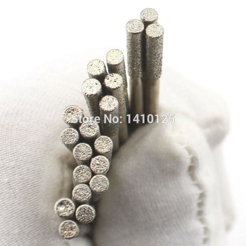 30Pcs 3mm Diamond Coated Cylindrical Grinding Mounted Point Bits Burrs for Stone ILOVETOOL YDZ-A-DKZ-30A-30Pcs - фотография #7