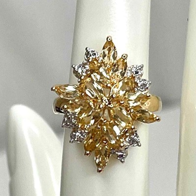 ROSS SIMONS Champaign Clear Zircon 18k yellow gold Ring Size 5 Jewelry F25 Ross Simons - фотография #2