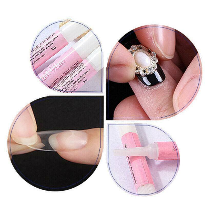 10PCS Nail Tip Glue Super Bond For Acrylic Nails Strong Adhesive Manicure Tools Unbranded Does not apply - фотография #10