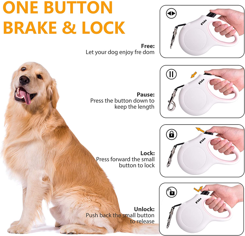 Retractable Dog Leash with Dispenser and Poop Bags, 10 Ft Pet Walking Leash for  Does not apply - фотография #5