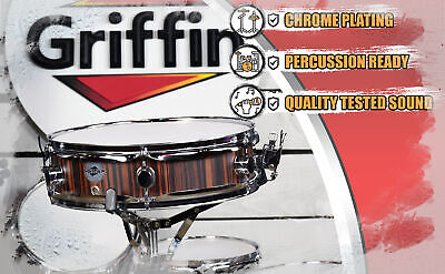 GRIFFIN Piccolo Snare Drum - 13 x 3.5 Black Hickory Poplar Wood Shell Percussion Griffin SM-13 BlackHickory - фотография #5