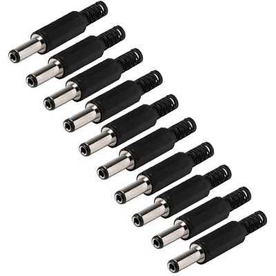 NEW 10 pack 2.1mm x 5.5mm male DC power plug solder connector Steren 250-187