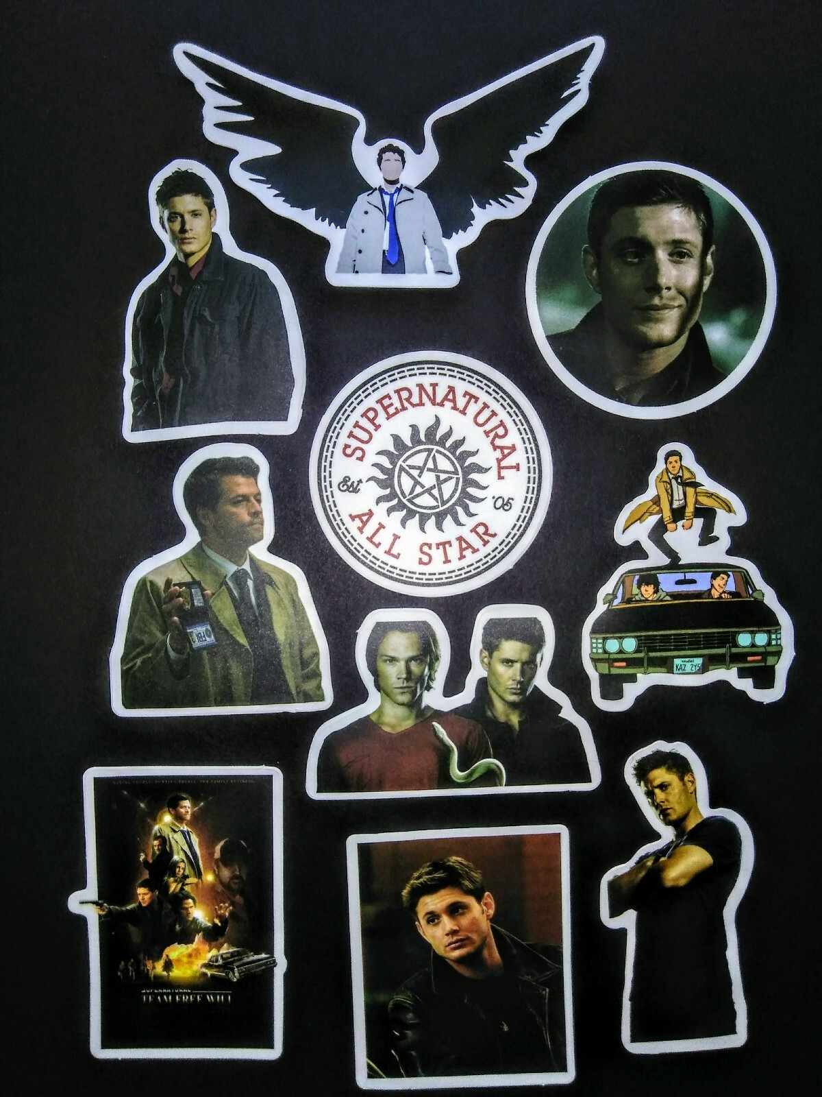 45, Sticker, Decals, Supernatural, Show, Sam, Dean, Winchester, Castiel, Horror Без бренда - фотография #5