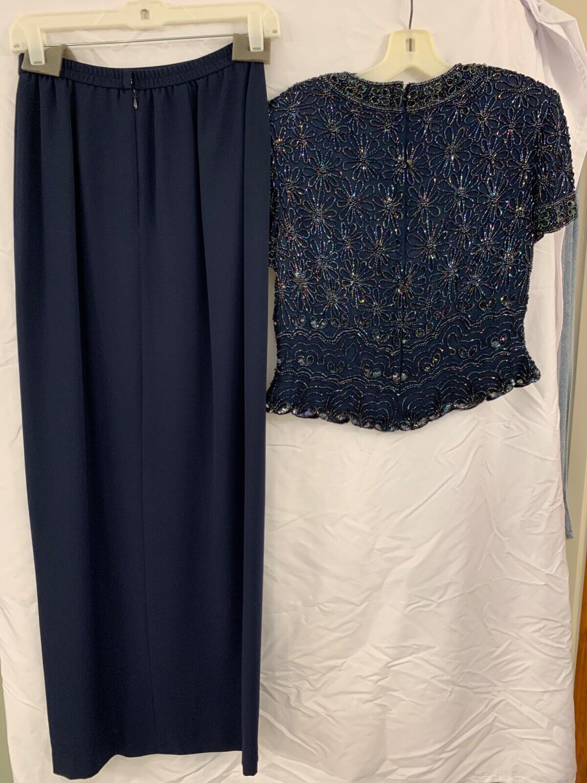 Dress Mother of Groom, Formal,Evening Navy Blue size 4 Adrianna Papell Worn Once Без бренда - фотография #4