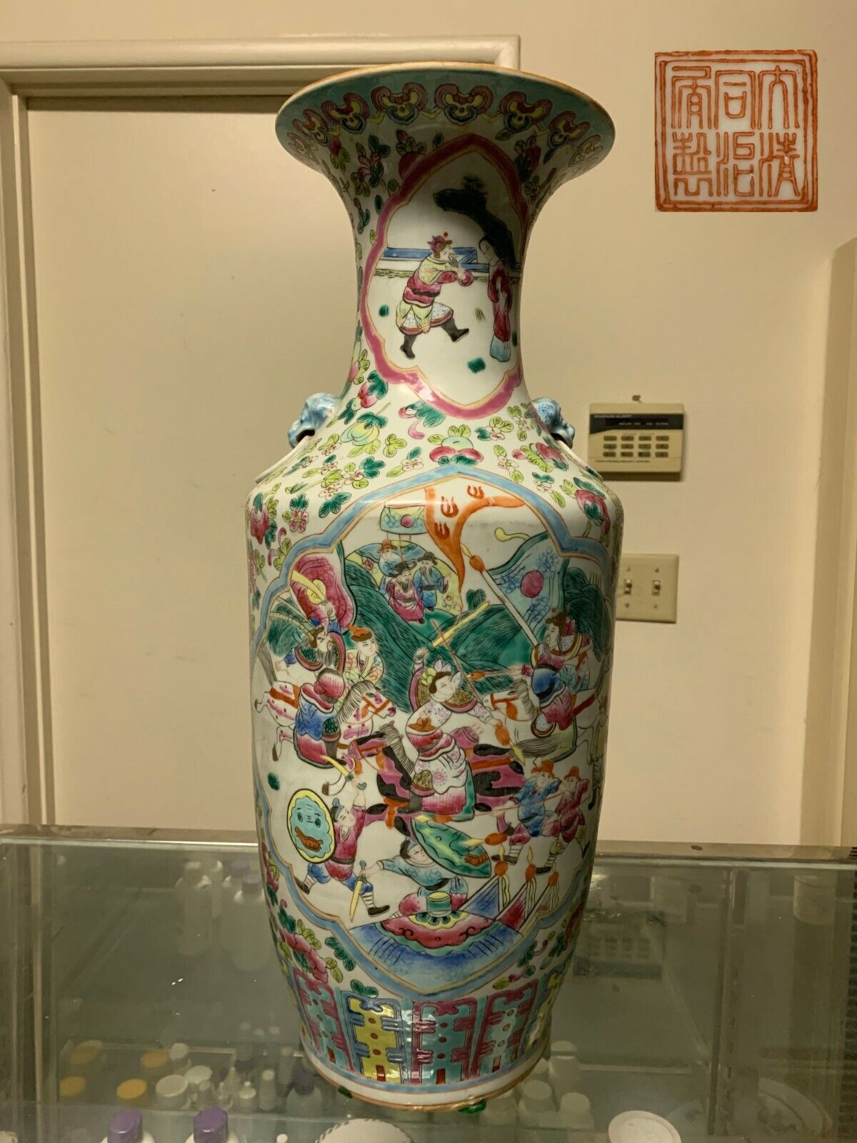 Chinese antique large roos vase  1856-1875 ye'a Без бренда