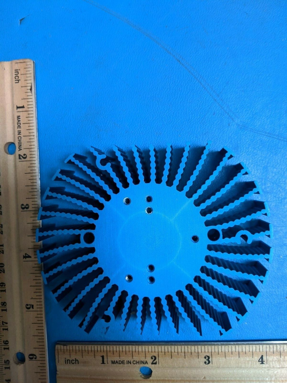 Heatsink, Round, Power Led , 4" x 3/4", Blue Color , 2 Pcs  Unbranded Does Not Apply