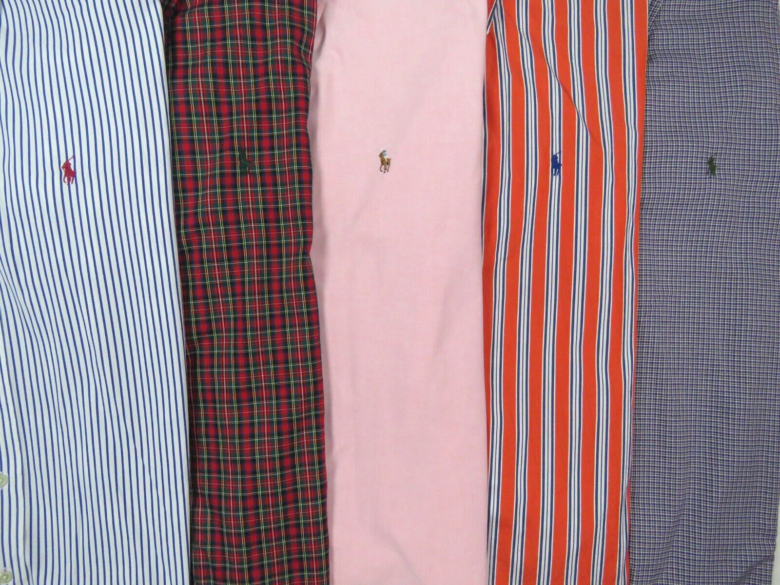 Lot Of 5 Ralph Lauren Polo Long Sleeve Button Front Shirts Mens 16 1/2 L 4 NWOT Ralph Lauren Does Not Apply