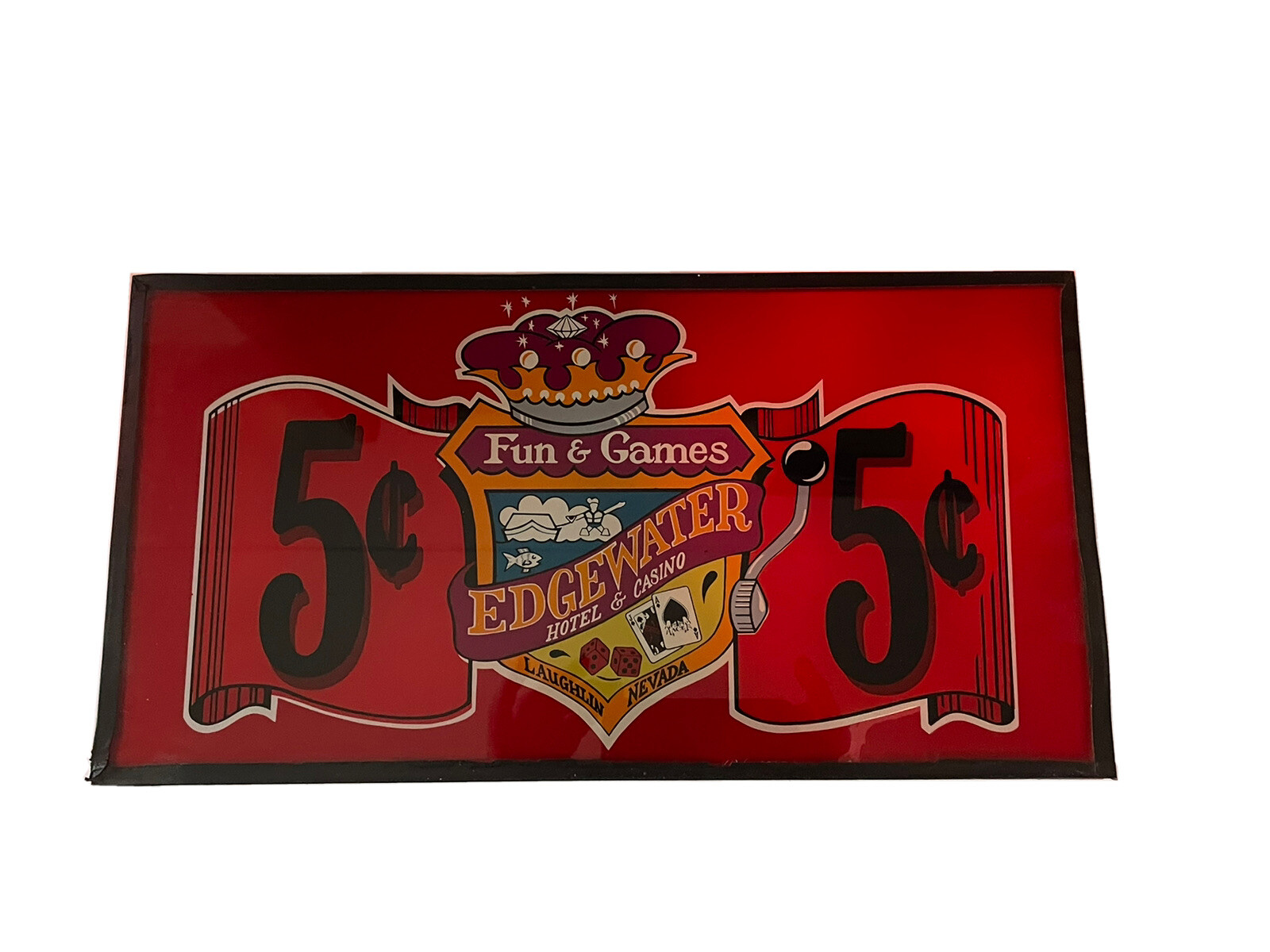 5 CENT EDGEWATER HOTEL CASINO LAUGHLIN NEVADA BELLY GLASS Без бренда