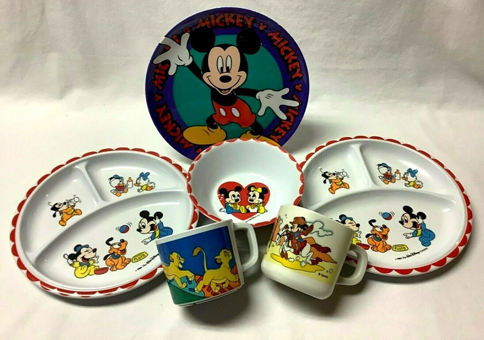 Lot of 6 Disney Childs Dinerware pieces Selandia Designs Mickey & Friends Selandia