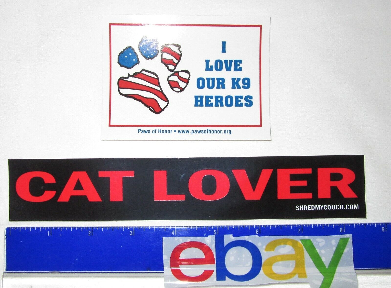 Cat Lover & K9 Heroes sticker pair new unused FREE SHIPPING in the US Shredmycouch - фотография #2