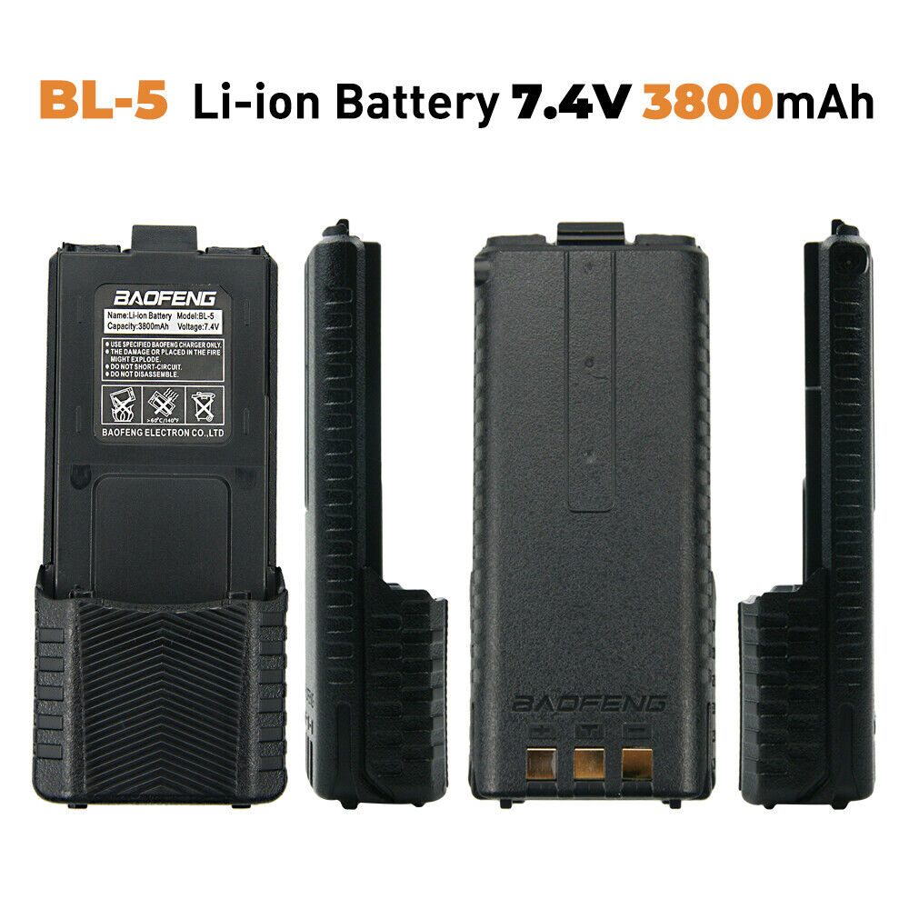 2PC Baofeng Pofung BL-5 3800mAh 7.4V Extended Li-ion Battery For UV-5R Radios Baofeng Does Not Apply - фотография #4